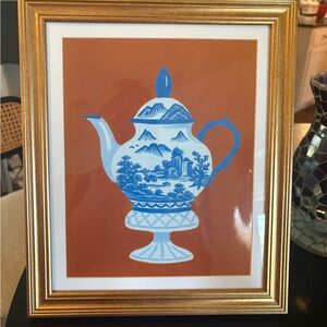 *NEW* FRAMED 8x10 Blue
Chinoiserie Teapot Art Print